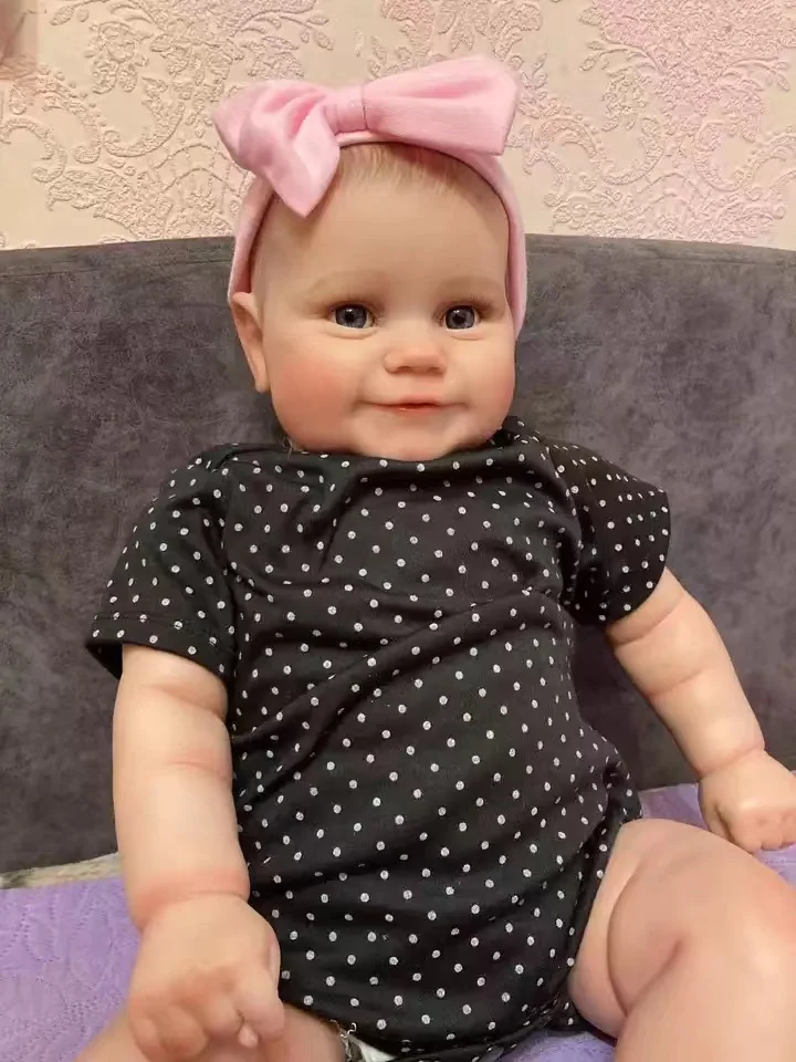 

Реалистичные куклы-Мэдди Reborn Maddie с 3D рисунком, 50 см/60 см, две опции, мягкие виниловые куклы-Младенцы ручной росписи
