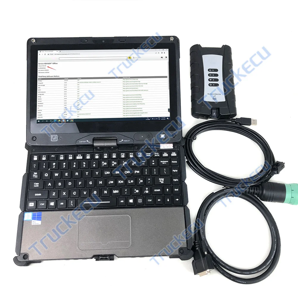 

For JD Service EDL V3 wifi Electronic Data Link JD edl v3 Advisor construction agriculture diagnostic tool+Getac V100 laptop