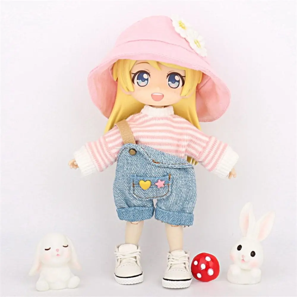 Doll's Clothes 1/12 BJD Fisherman Hat Handmade Toy Accessories Mini Bucket Hat Cute Mini OB11 Doll Hats Kids Girls Toys