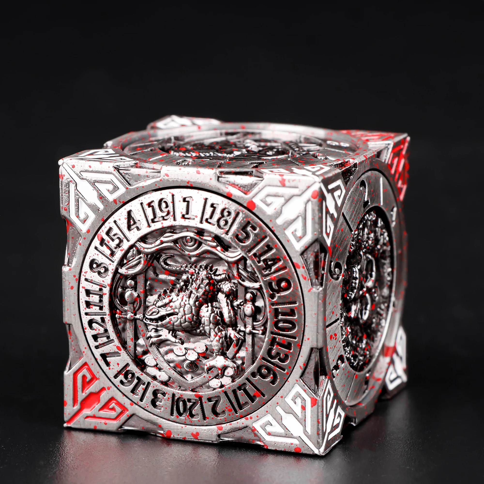 

Набор кубиков DND Spinner Dice, 7 в 1, уникальный металлический куб с 3D-рельефом для Dungeons and Dragons, подарок, аксессуары для настольных ролевых игр