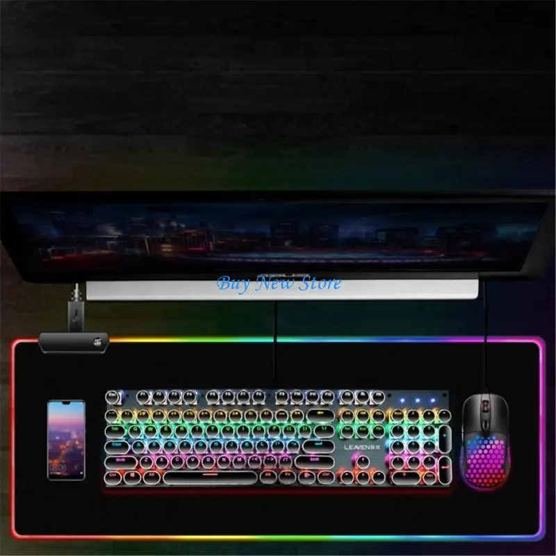 

20CE LED Gaming Mouse Pad Large Glowing LED Mousepad Antislip Rubber Base Computer