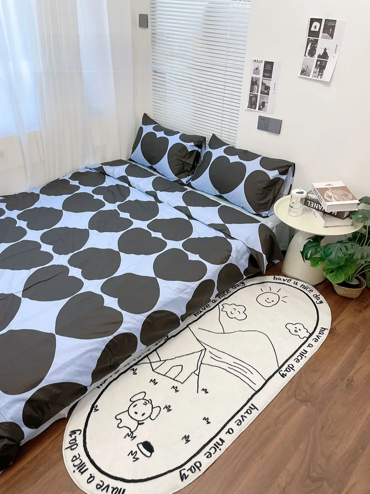 

Милый овальный мультяшный ковер для детской комнаты, коврик для гостиной, подкладка под окно, простой домашний ковер из волокна