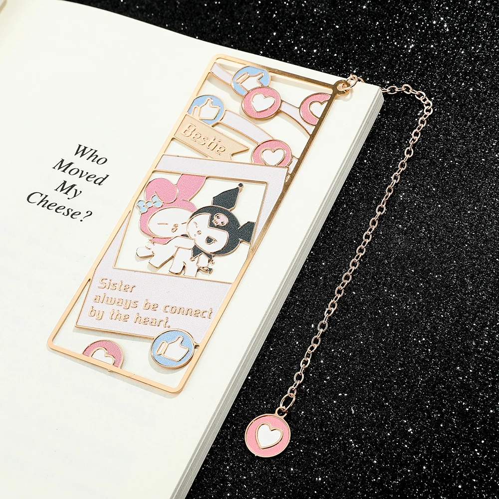 Anime Cute Hello Kittys Book Mark Pink Metal Bookmark Collection Cartoon Fans Gifts for Book Lovers School Supplies