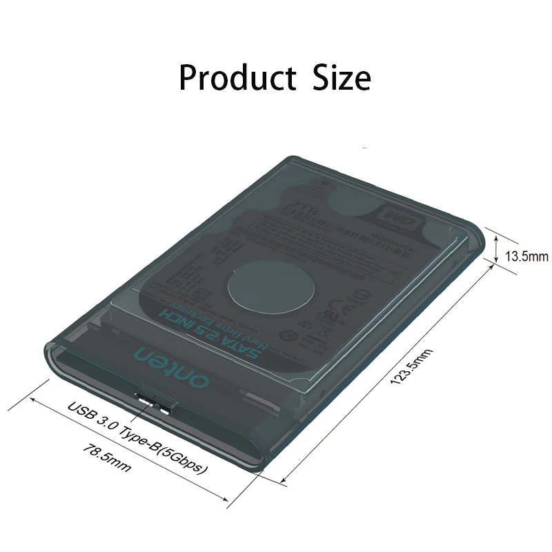 USB3.0 to SSD SATA Adapter Hard Drive Docking Station USB3.0 to 2.5 inch External Hard Drive Box HDD Enclosure Hard Disk Base 5G