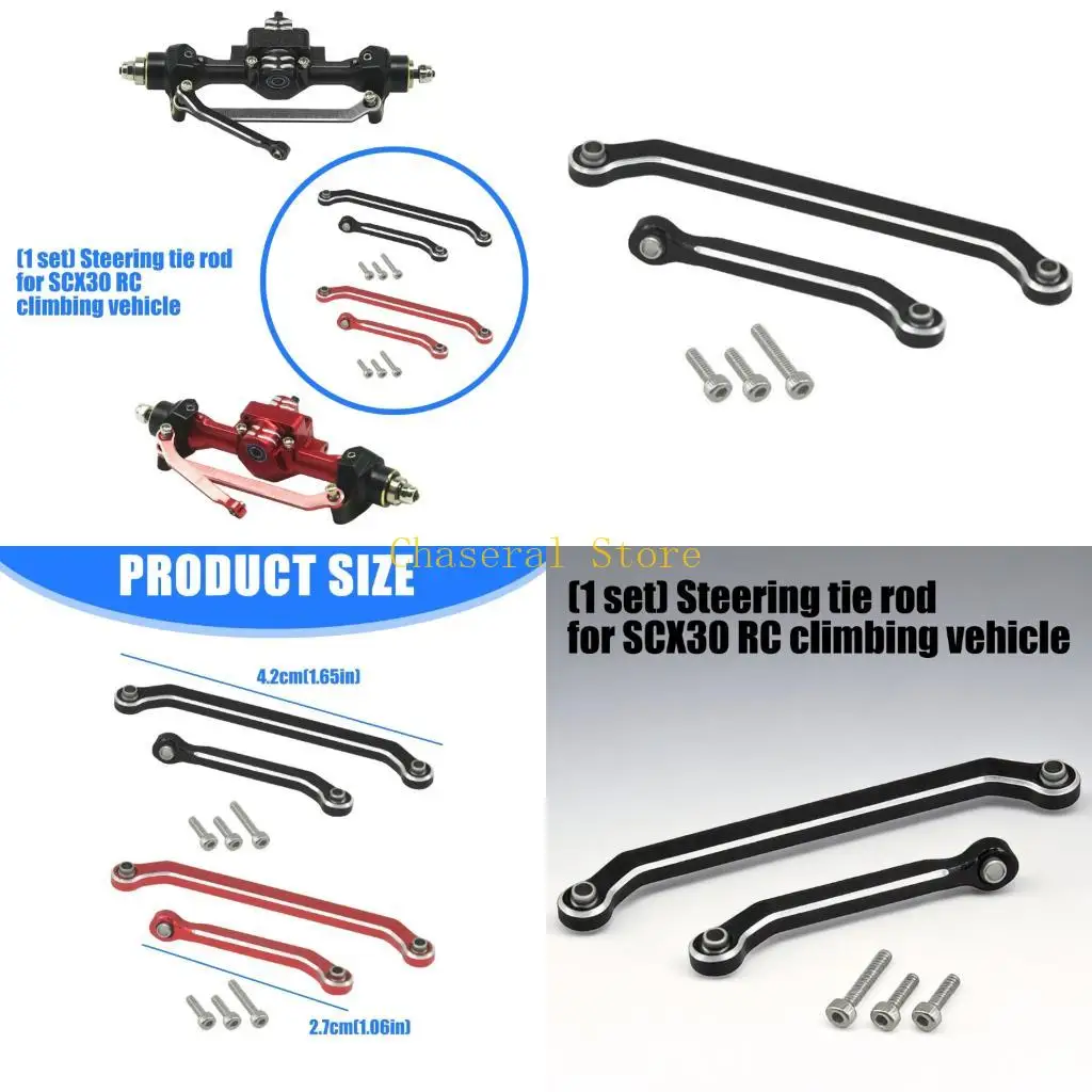 E7CE Rugged Steel Steering Rod Replacement Part Chassis Link For SCX30 4WD Remote Control Rock Racer Vehicle