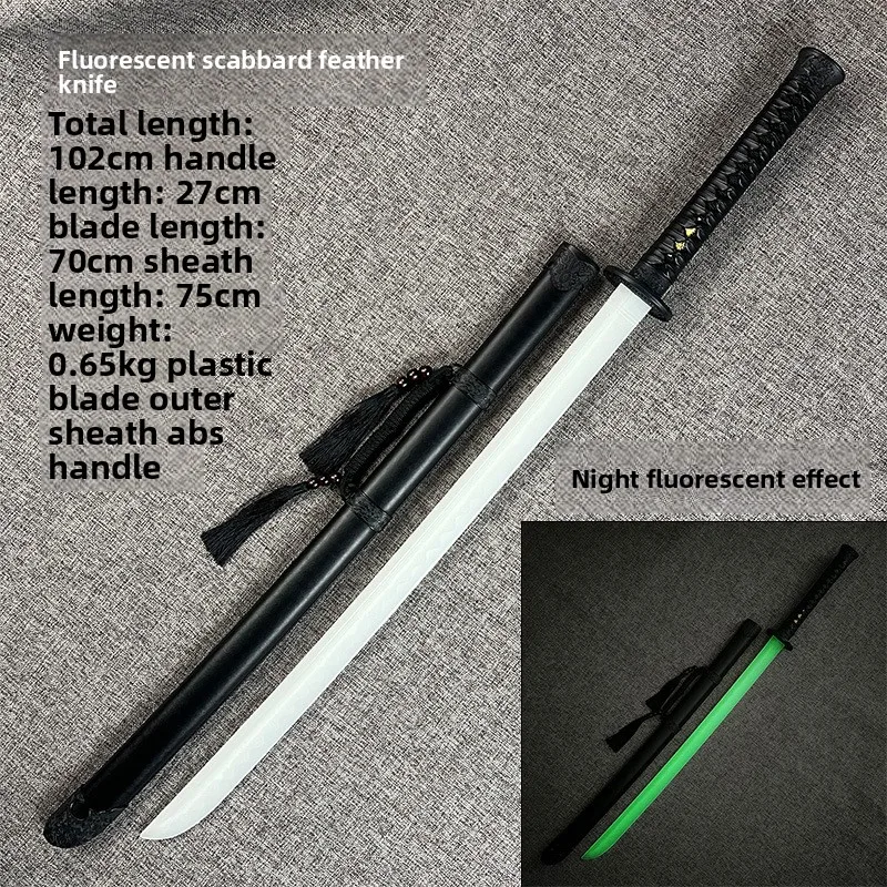 102 cm/40,16 in Kunststoff Yanling Leucht Spielzeug Schwert Anime Peripheriegeräte Samurai Modell Requisiten Cosplay Mit Mantel Party Liefert geschenk