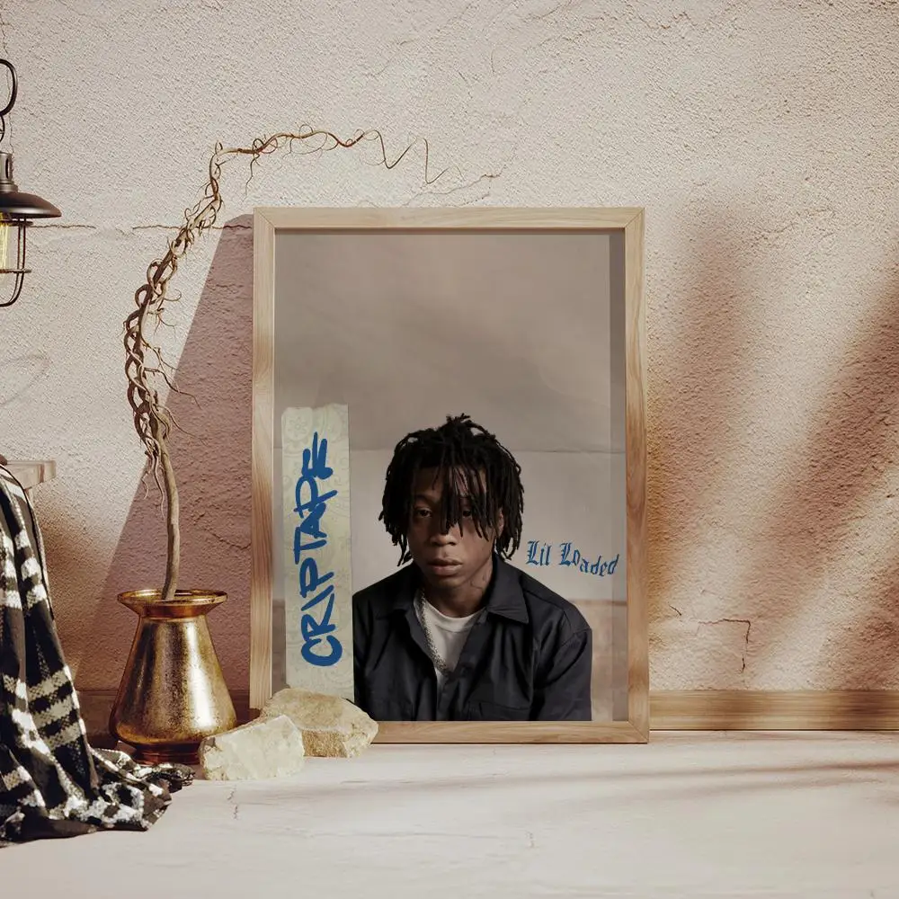 لوحة مغني الراب المحملة L من ليل، فن الخط المقاوم للماء، مادة قماشية للمقهى، لا يمكن لصقها بدون إطار