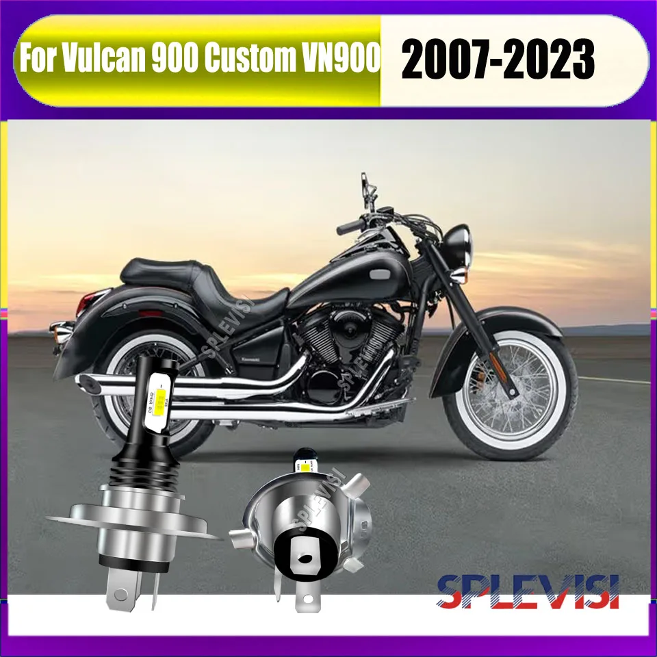 

HB2 H4 LED Whtie Headlight -The 1: 1 beam mode like original light bulb For Kawasaki Vulcan 900 Custom VN900 2007 2008 2009-2023