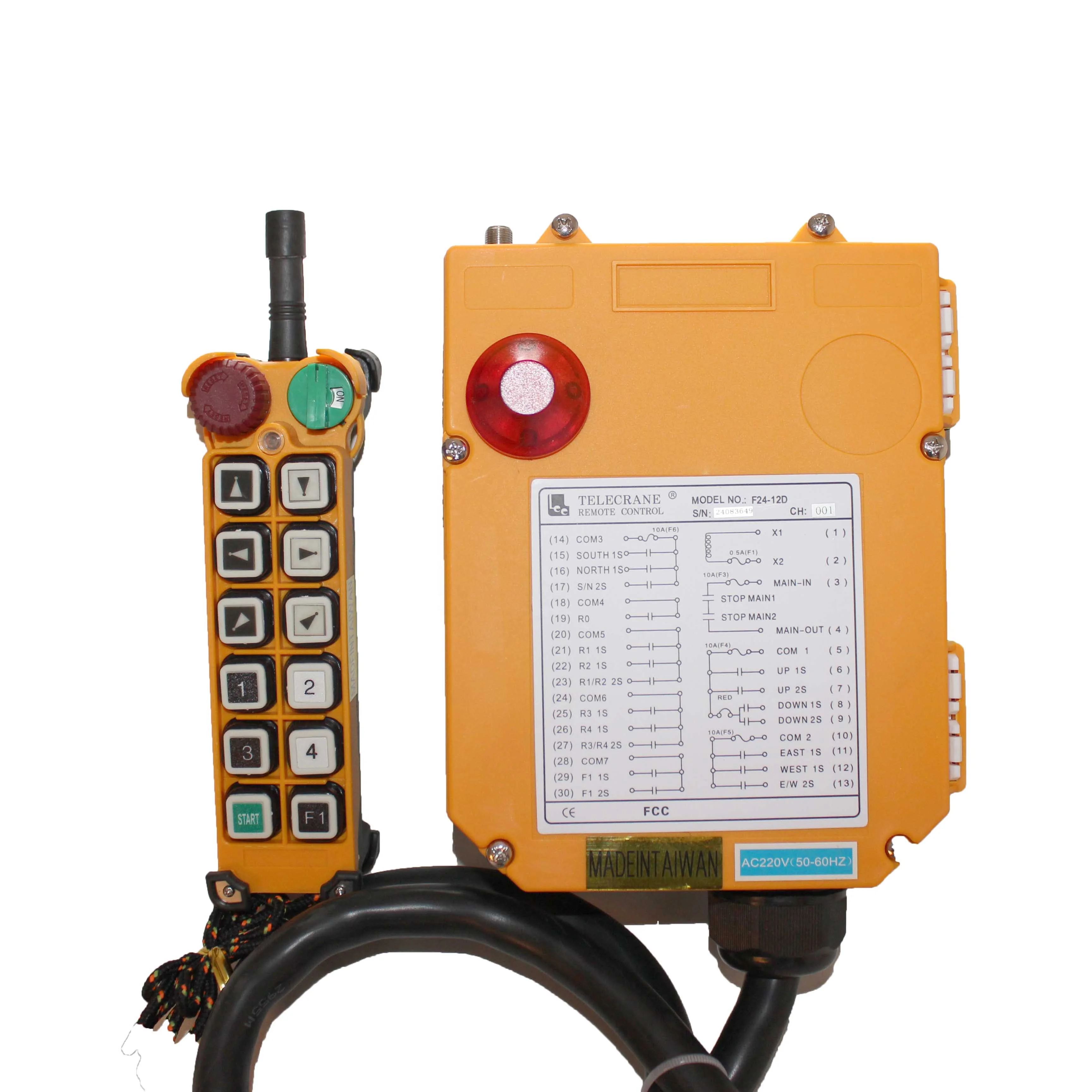 F24-12D wireless hoist crane remote control for telecrane industrial remote control receiver