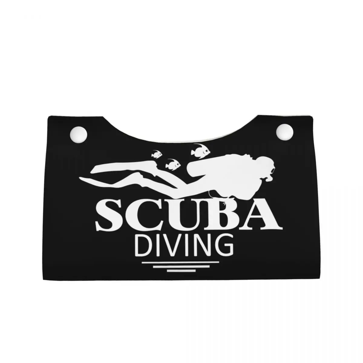 Custom Funny Scuba Diving Tissue Box Cover Rectangular PU Leather Dive Facial Tissues Holder for Home