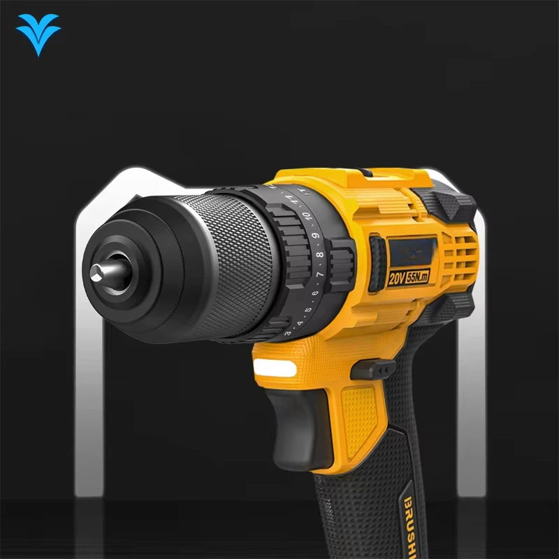 Perceuse à percussion électrique sans fil au Lithium multifonction Portable, vente en gros, avec Source de batterie