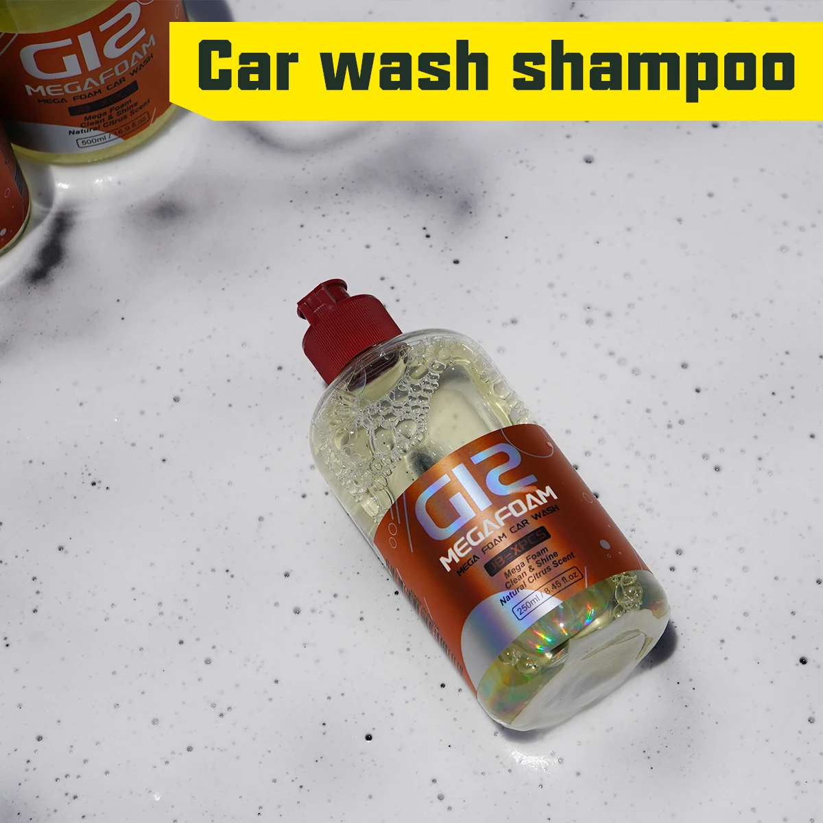 Car Washing Spray Strong Decontamination Mega Foam Clean & Shine Natural Citrus Scent Special For Automobiles G12 MegaFOAM