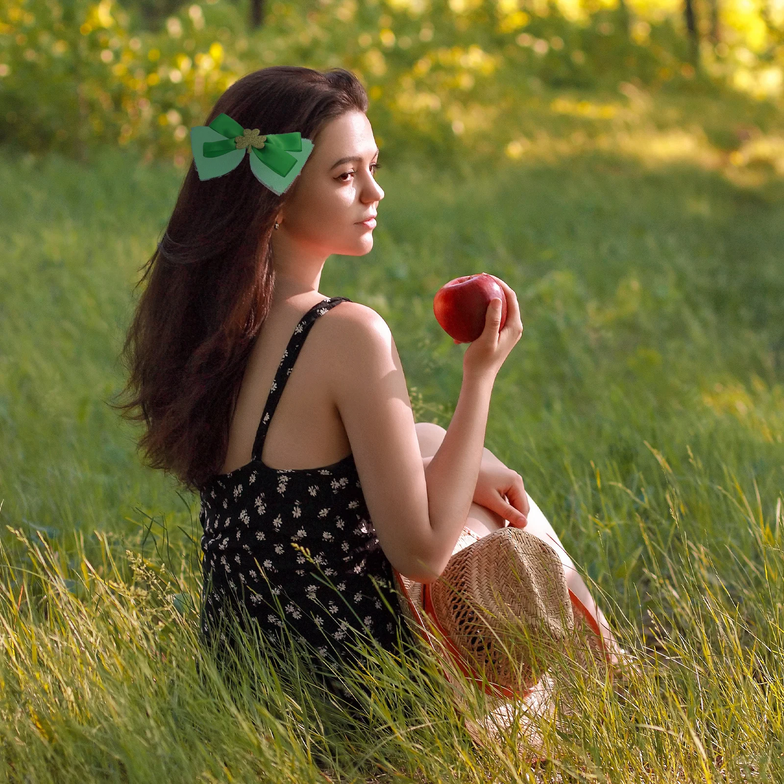 

4 шт., заколки для волос с бантом Святого Патрика, праздничный декор, вечерние заколки, легкий прочный аксессуар, заколки для волос на день Святого Патрика