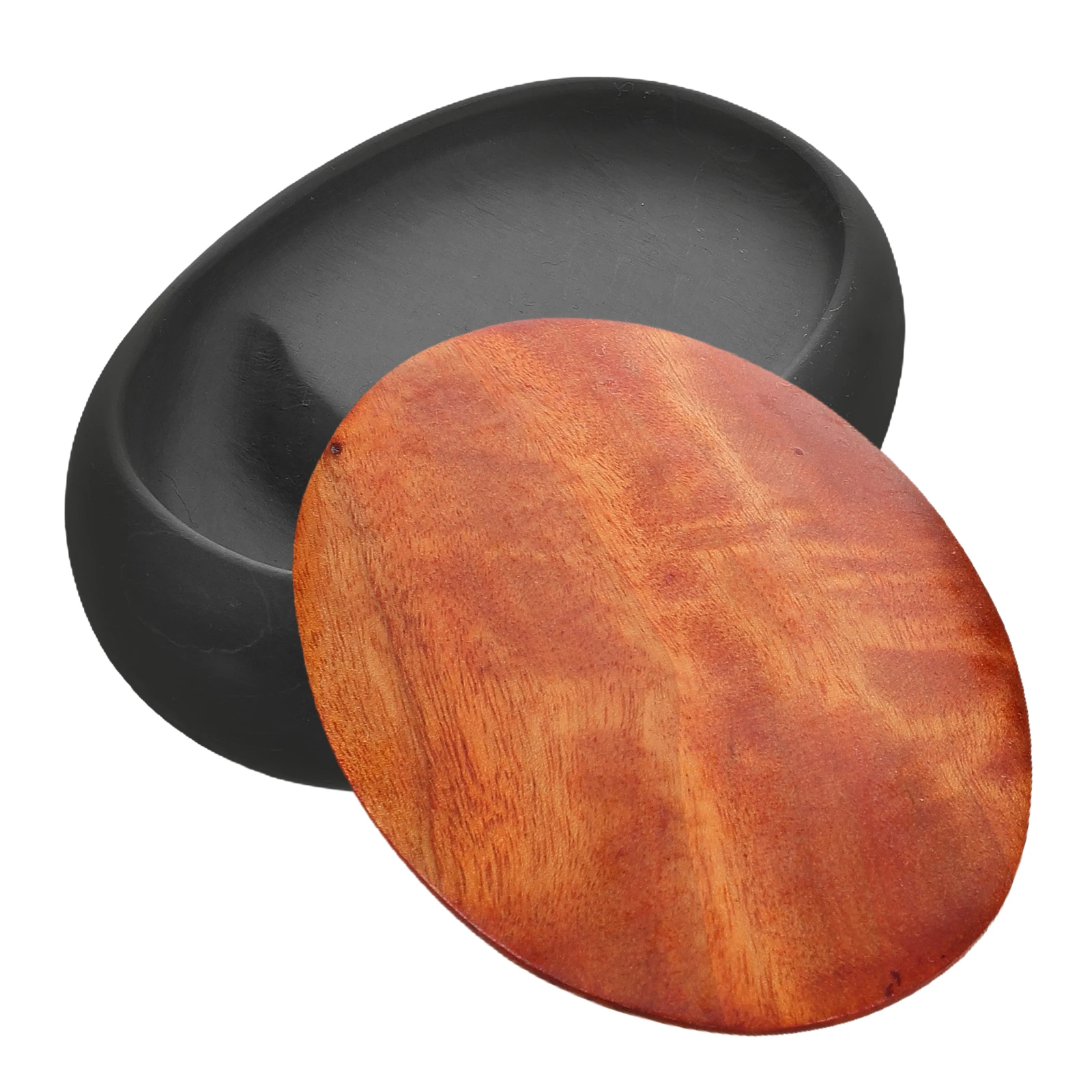 

Mini Inkstone Portable Calligraphy Supplies Retro Inkwell Oval Traditional Painting Inkslab Artistic Practice Durable Stone Lid