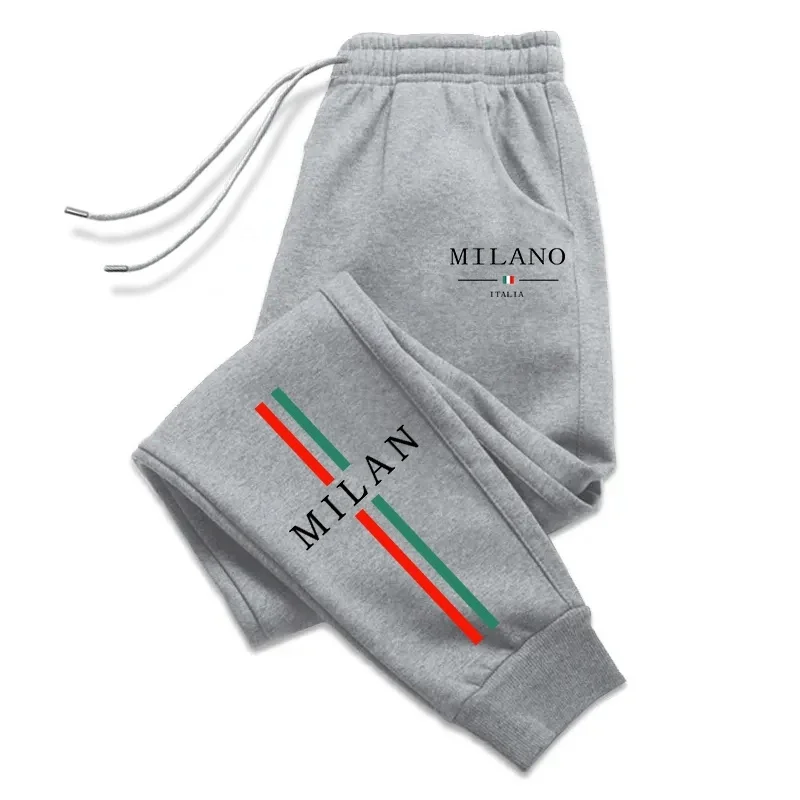

Hot Sale Milan City Printed Jogger Pants High Quality Men's Autumn Winter Casual Sports Sweatpants Outdoor Running Wear