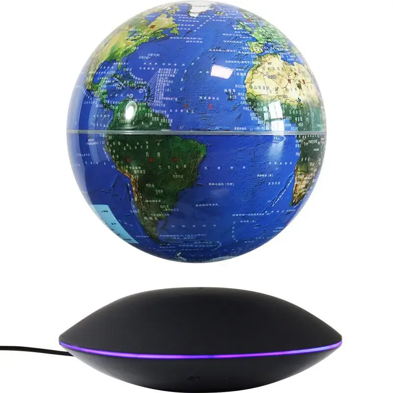 6 inch suspended luminous rotating office ornament creative birthday gift magnetic levitation globe