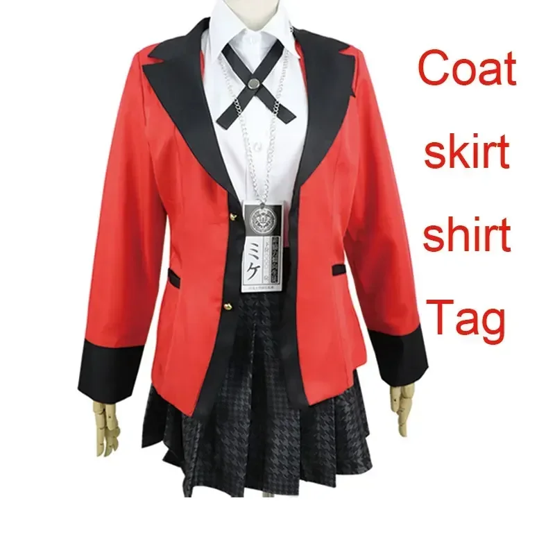 Carnival Kakegurui Jabami Yumeko Yomoduki Runa Cosplay Costume For Women Coat Wig Shoes Halloween Costume For Women Carnival