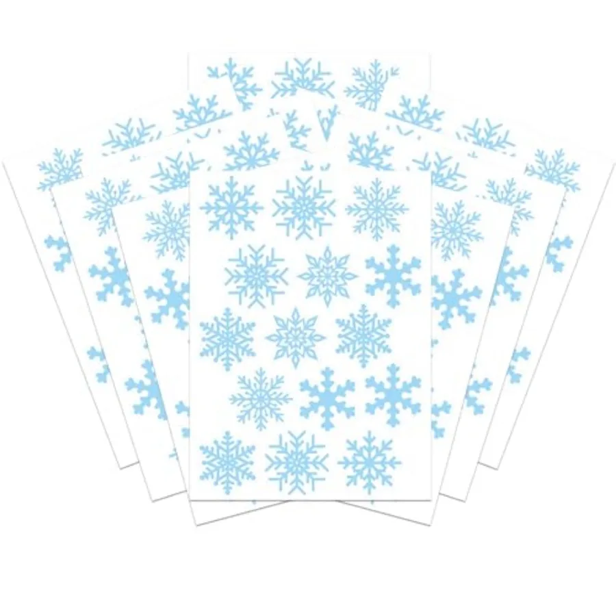 

150 Pcs Snowflake Stickers 6 Different Designs Winter Holiday Crafts Envelopes Party Decor Supplies