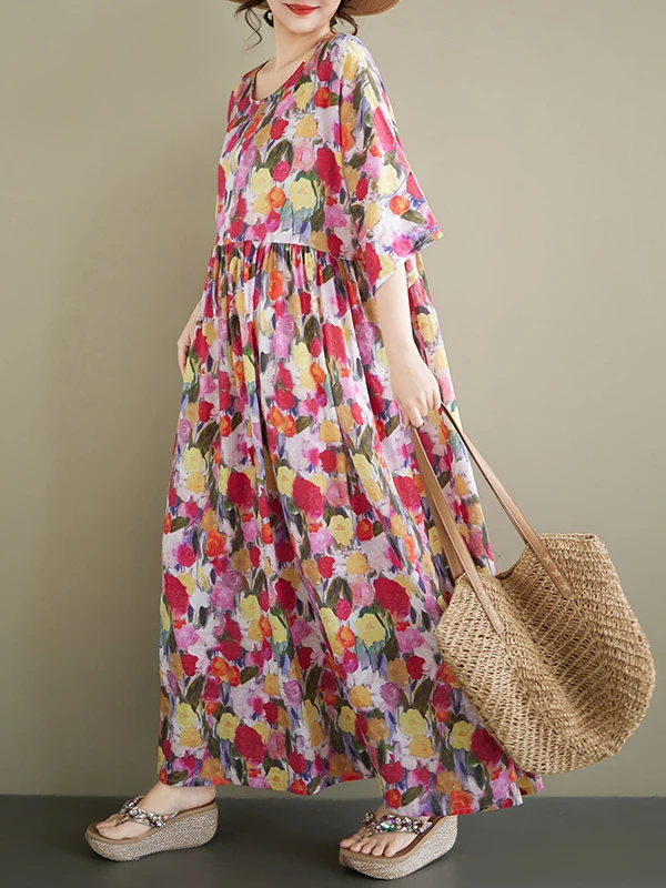 

Новая летняя свободная женская юбка-миди А-силуэта из хлопка больших размеров с эффектом похудения