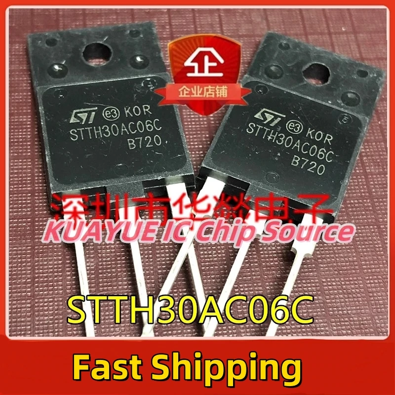 10PCS-30PCS  STTH30AC06C   TO-3PF   600V 30A   Fast Shipping Quality Guarantee