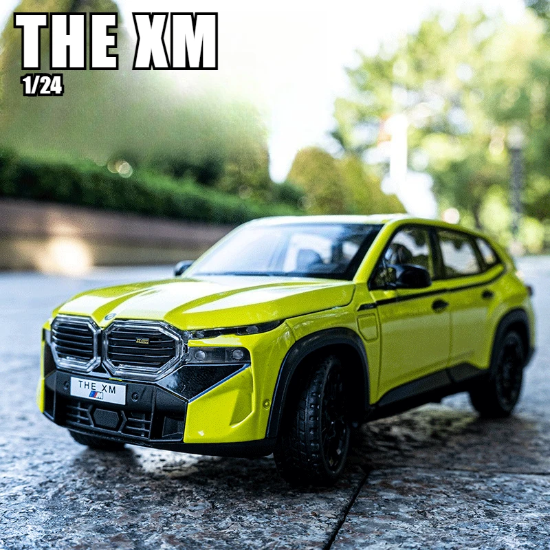 

1:24 XM SUV, высокая имитация литья под давлением, модель автомобиля из металлического сплава, звук, свет, коллекция, детская игрушка в подарок