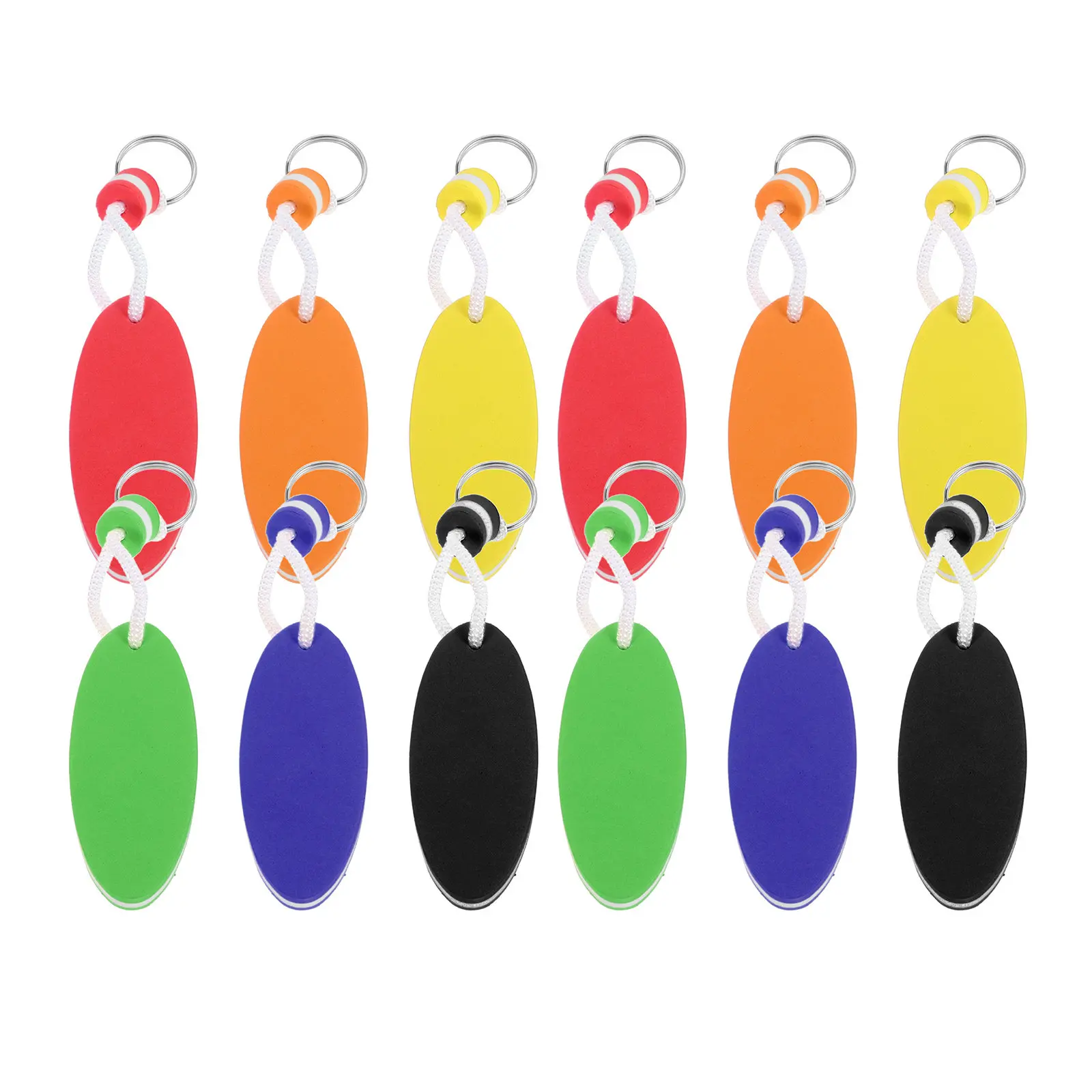 12 Pcs Eva Key Chain Boat Ring Keyring Float Fishing Floating Foam Keychain Fob Buoy Holder