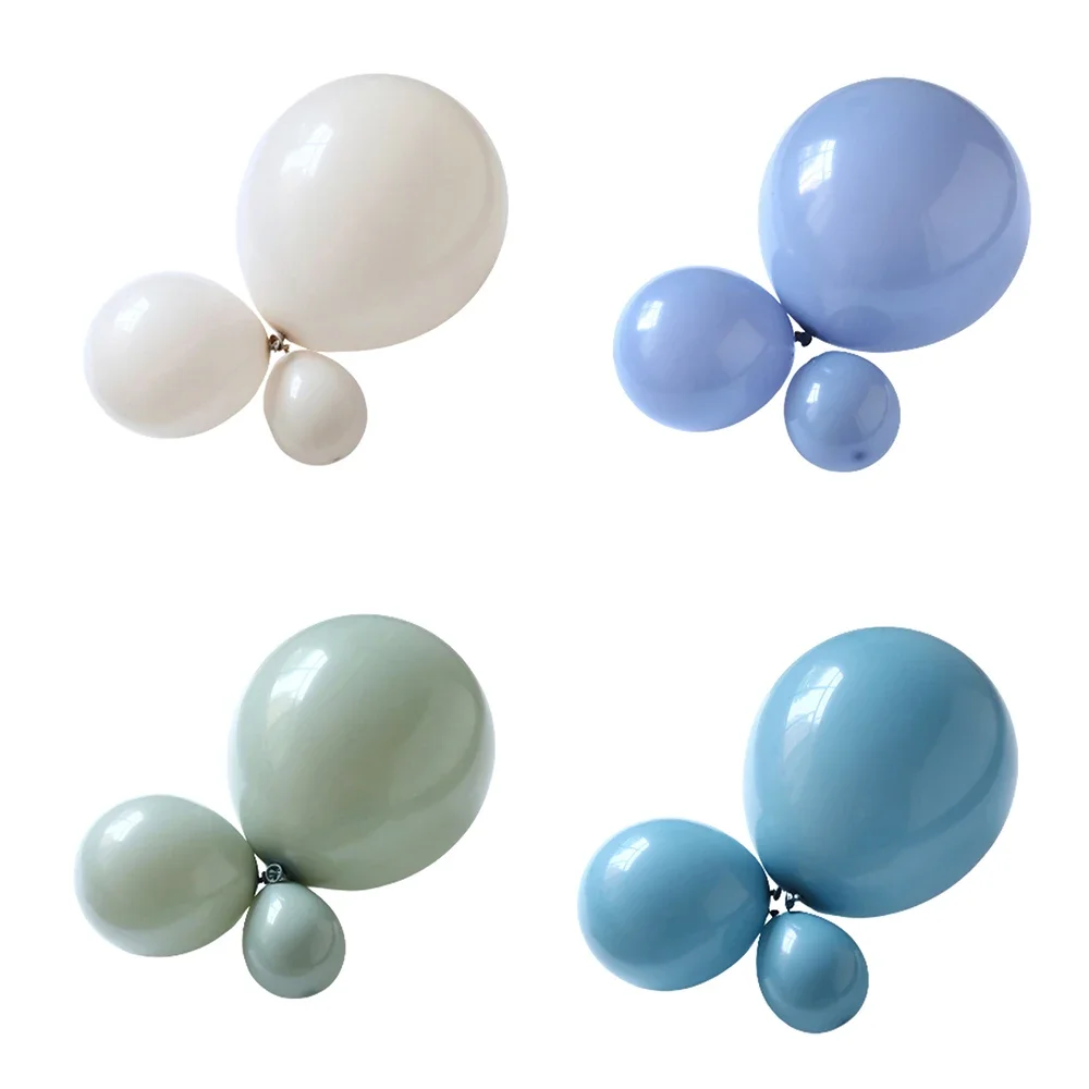 

5/10/18inch Dusty Blue Balloons Retro Matte Haze Gray Baby Blue Balloons for Birthday Wedding Party Baptism Baby Shower Decor