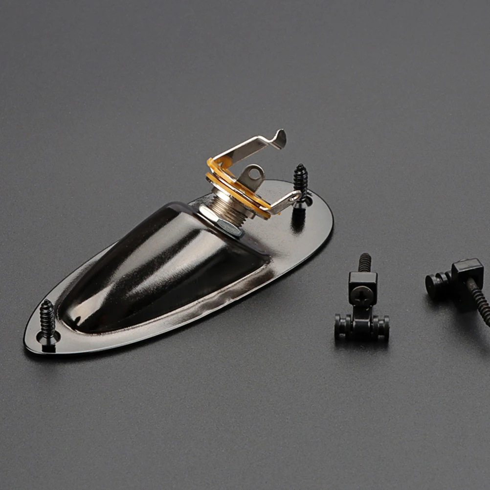 

Black Boat Insert Set Guitar Output Jack for Electric String Retainer Input Accessory Kit Parts Supplies