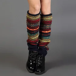 Pile of Thick Woolen Socks for Autumn and Winter Ladies Winter Over Knee Long Knit Crochet Leg Warmers Legging Stocking
