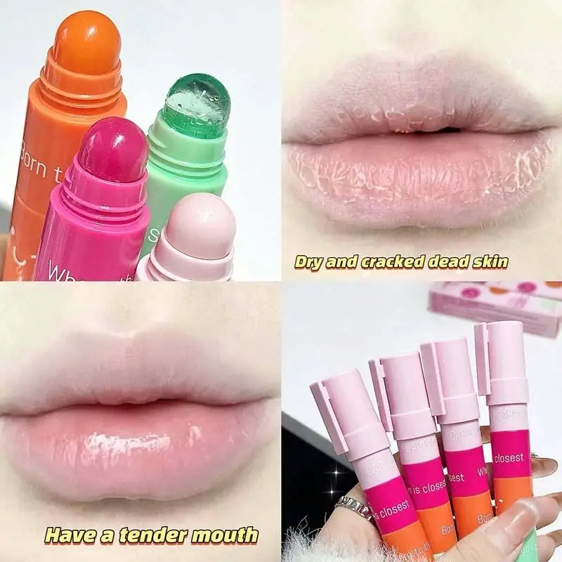 Cappuvini batom hidratante quatro cores em um, lápis de maquiagem de longa duração, brilho labial à prova d'água, bálsamo labial antiaderente