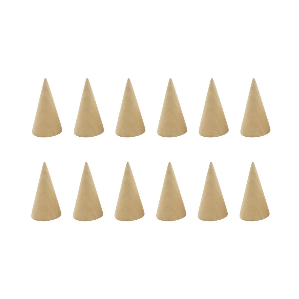 

12 шт., стеллаж для демонстрации колец, конический органайзер для ювелирных изделий из лотоса, стильная прочная подставка для хранения для домашней витрины, использование ювелирных изделий