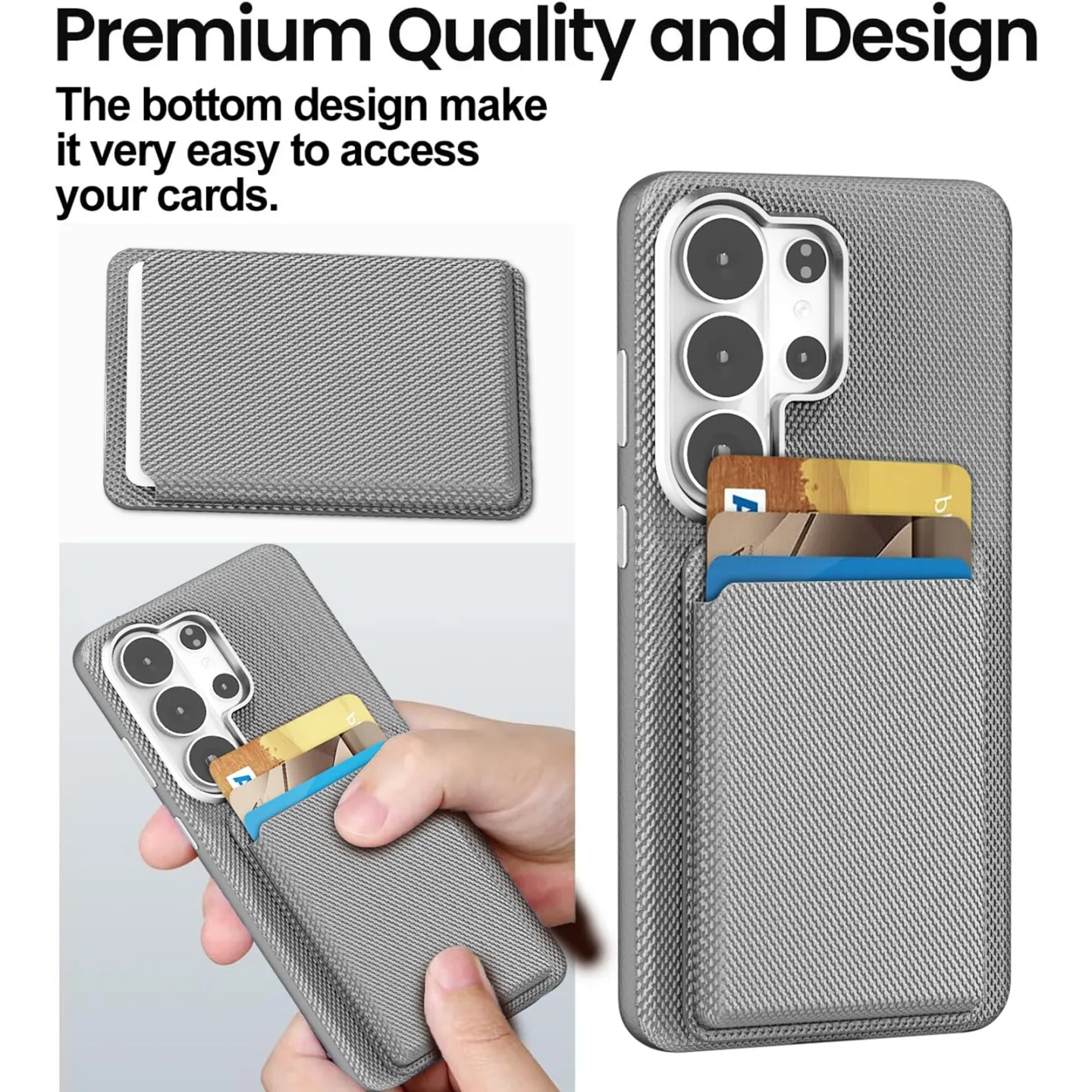 Techwoven Card Holder for Magsafe Wallet Magnetic Tech Woven Card Storage Case for Samsung Galaxy S26Ulitra S25 S24 Cover
