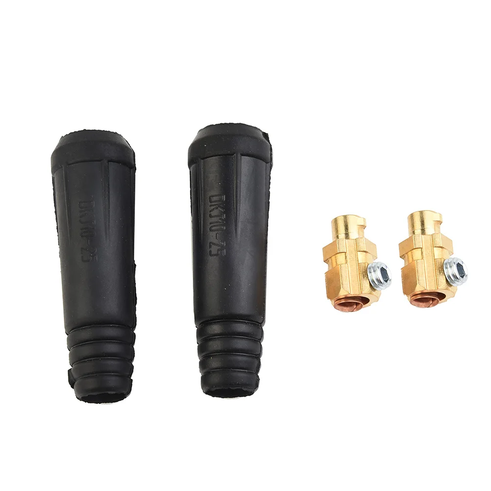 

Parts Useful Accessories Hot New Welding Cable connector Quick fitting Socket 2pcs Adaptor Black Cutting DKJ10-25