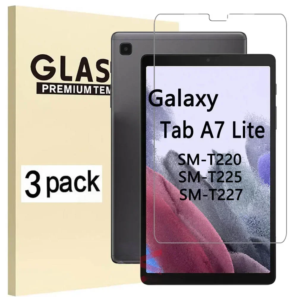 (3 Pack) Tempered Glass For Samsung Galaxy Tab A7 Lite 8.7 2021 SM-T220 SM-T225 T220 T225 T227 Tablet Screen Protector Film