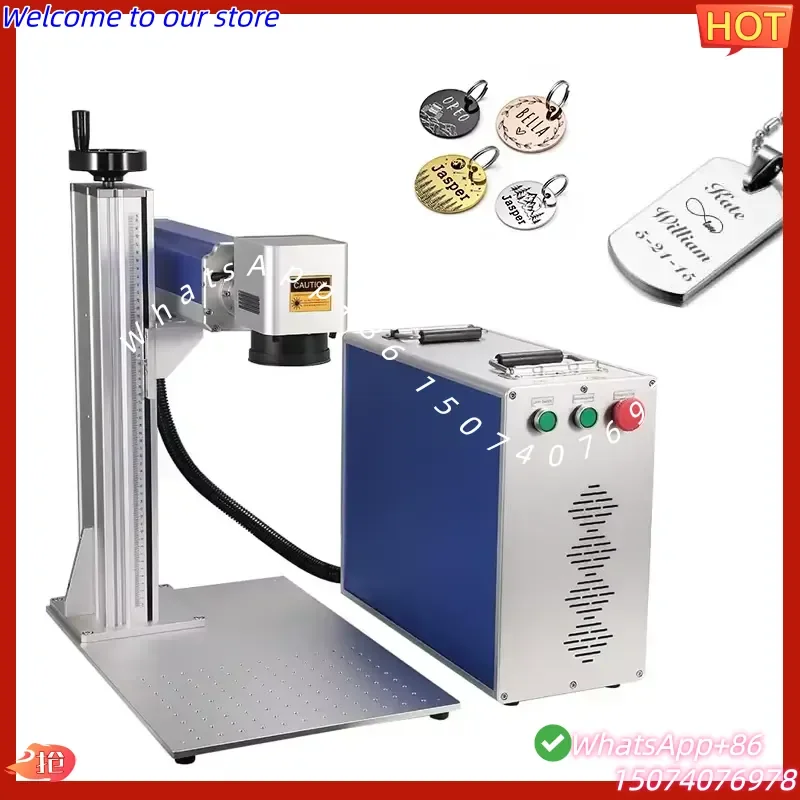 2026 ARL 50W Fiber Engraving & Marking Machine for Stainless Steel DXF/BMP/AI Support 110x110mm Working Area Portable