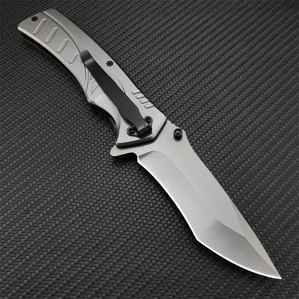 CM86 Tactical Flipper Folding Pocket Knife 5Cr13Mov Blade Stainless Steel + Colored Wood Handle Camping Hunting Knives