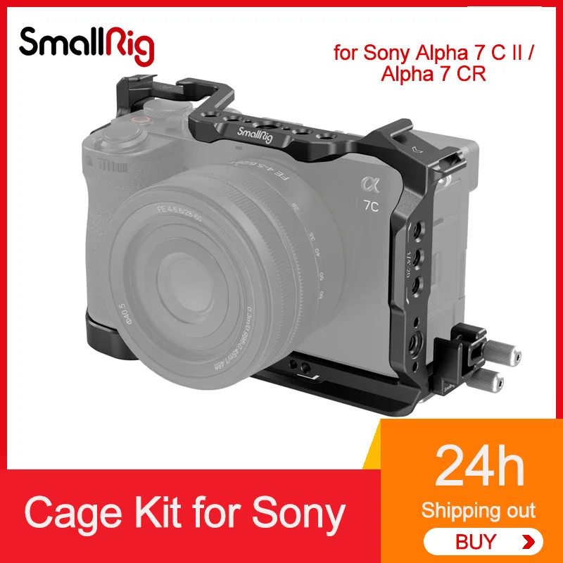 SmallRig 4422 Cage Kit for Sony Alpha 7 C II / Alpha 7 CR Full Cage with HDMI-compatible Cable Clamp with Quick-Release Plate