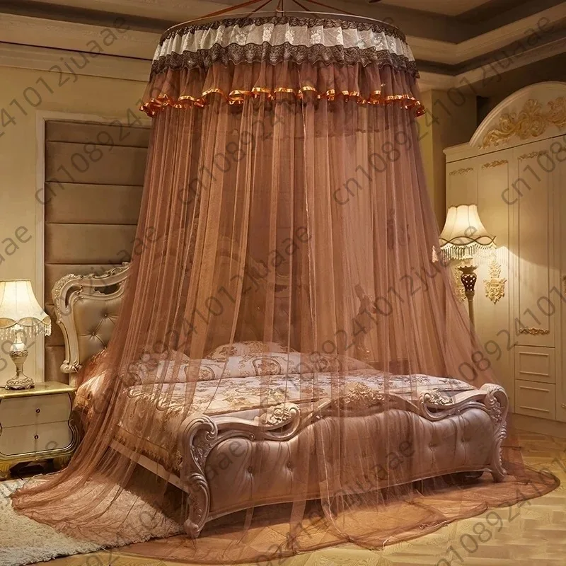 

Детская кровать с балдахином, покрывало, москитная сетка, занавеска, постельное белье, романтическая круглая купольная палатка для маленьких девочек, хлопок