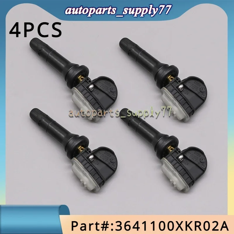 4Pcs 3641100XKR02A Tire Pressure Sensor TPMS For 2017-2019 GREAT WALL WEY VV5 VV6 VV7 P8 Haval H7L H2s H4 H6 F5 F7X F7 433MHz