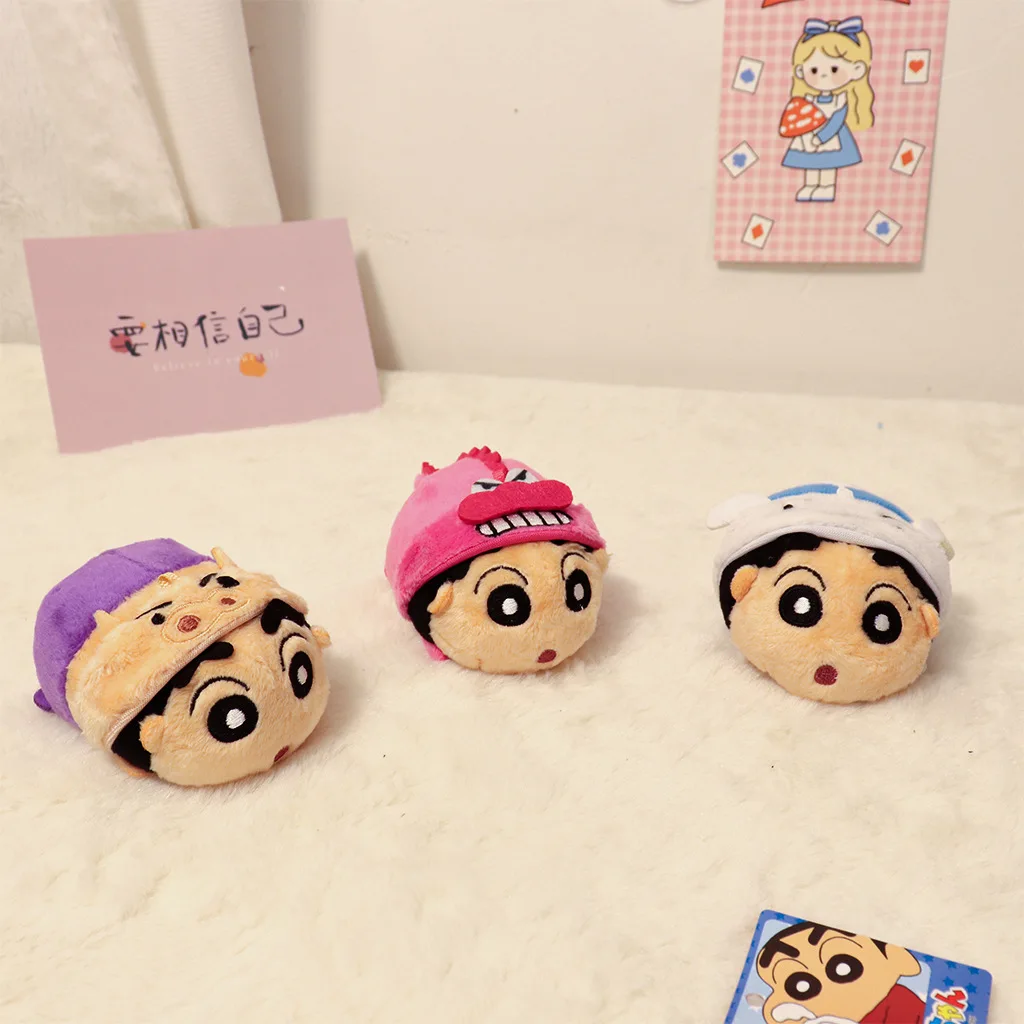 2024 New Kawaii Crayon Shin Chan Cute Doll Anime Plush Pendant Transforms Into Salted Egg Superman Bag Pendant Toy Gifts Girls