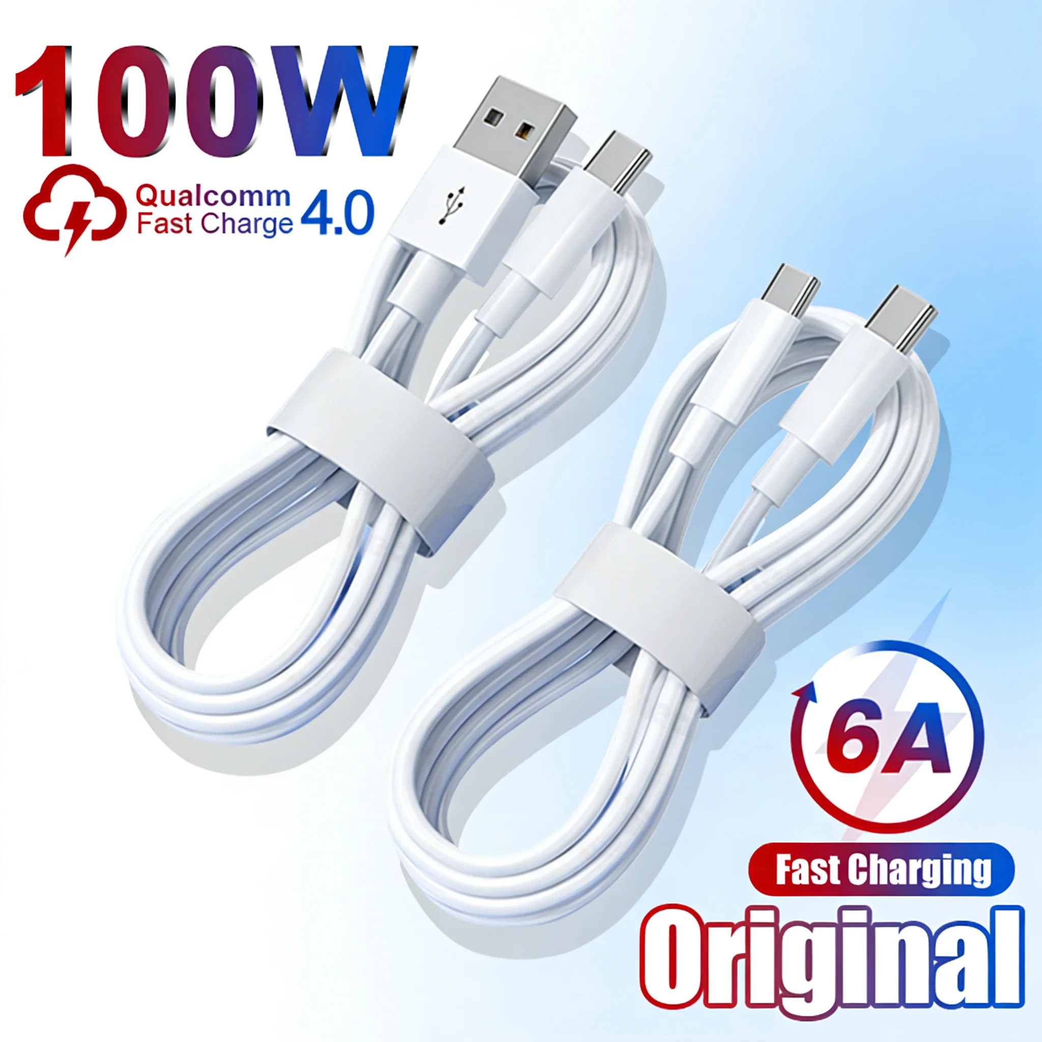 PD 100W Type C Cable Super Fast Charging Phone Charger Data Cord For Huawei P50 P40 Honor Samsung Xiaomi USB C Quick Charge Wire
