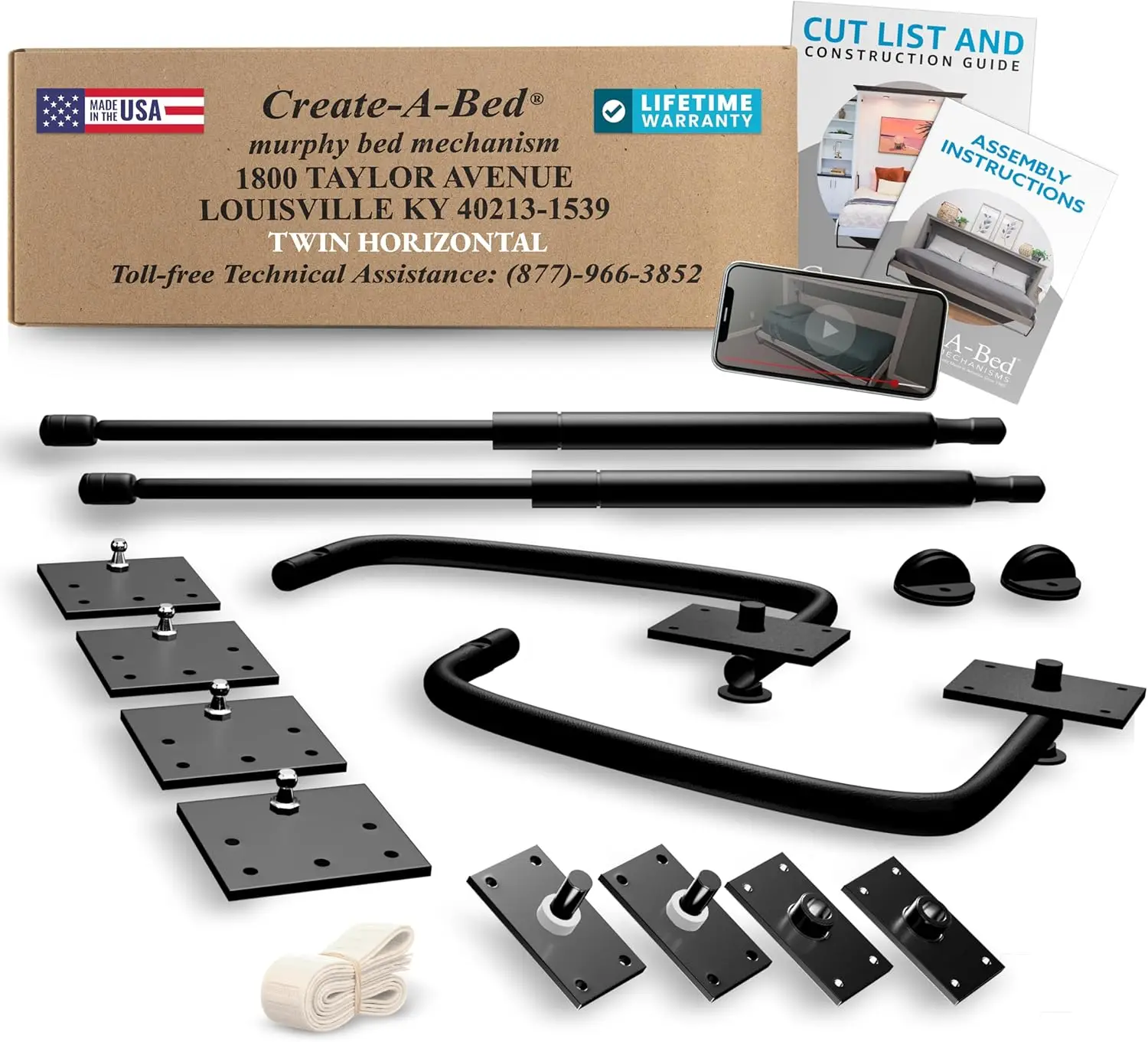 Kit de cama Queen Size Deluxe Murphy, vertical