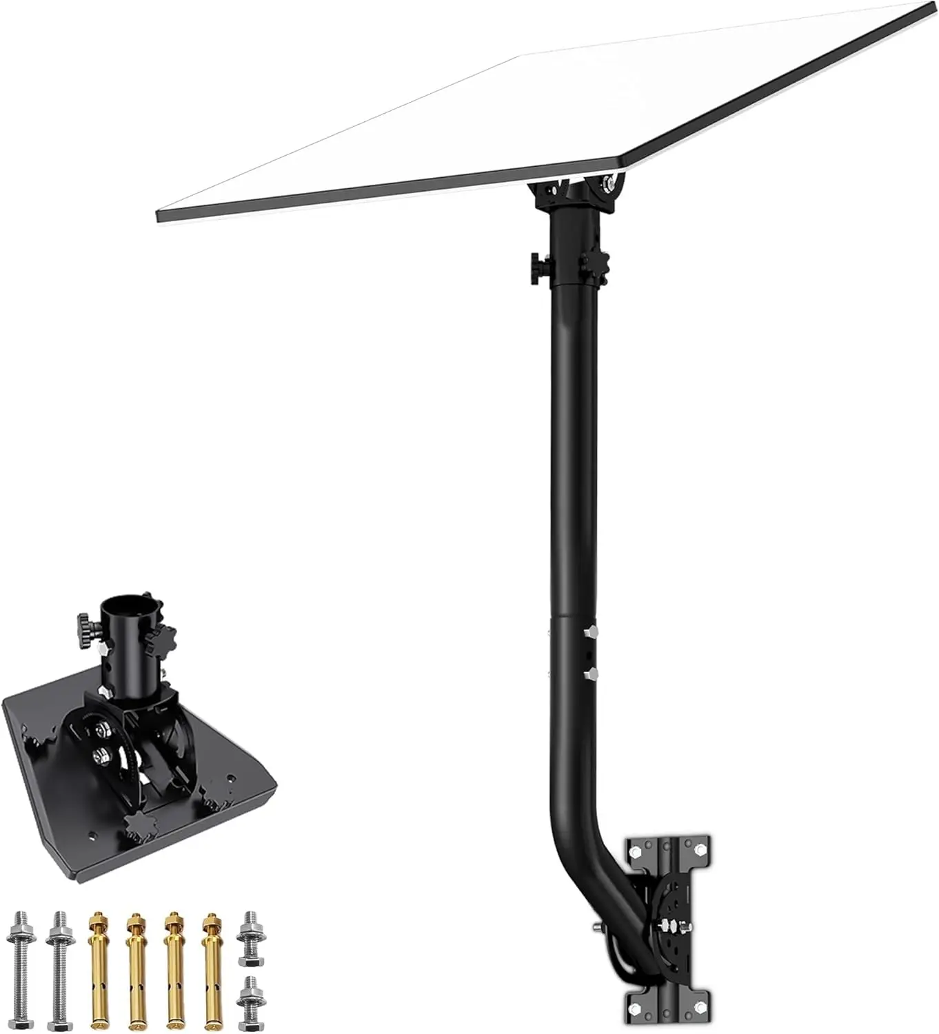 Starlink Gen 3 Long Mount, 160° Adjustable Tilt, Heavy Duty Metal Mount with Pipe Adapter, for Standard 4/Std 4X/Enterprise Dish