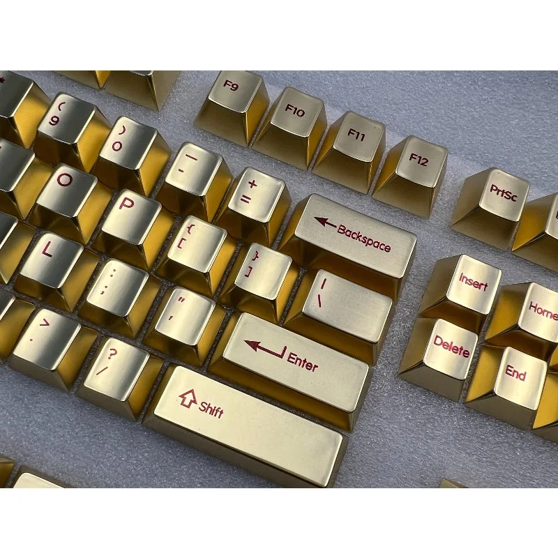 Red font, metal keycaps New keycaps Red font