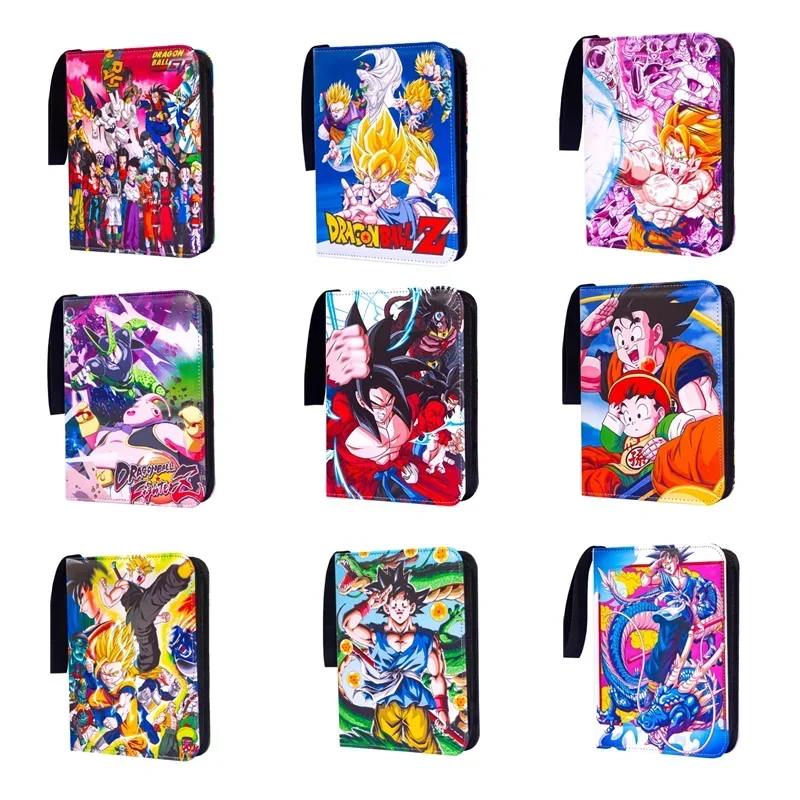 Dragon Ball Card Binder 9 Pocket Trading Card Holder Anime Card Binder with 50 Inner Pages Zipper Holder Up To 900 Cards Toygift