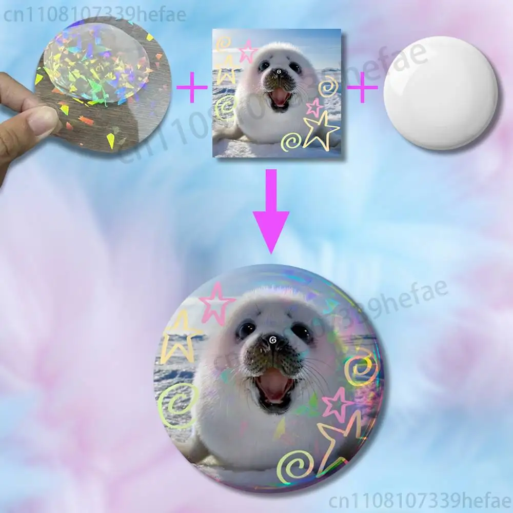 Images Text Logo Customized Badges 25 32 44 58 75 mm Round Cosplay Pin Bag Decor Fans Collect Friends Gifts Brooch Souvenir