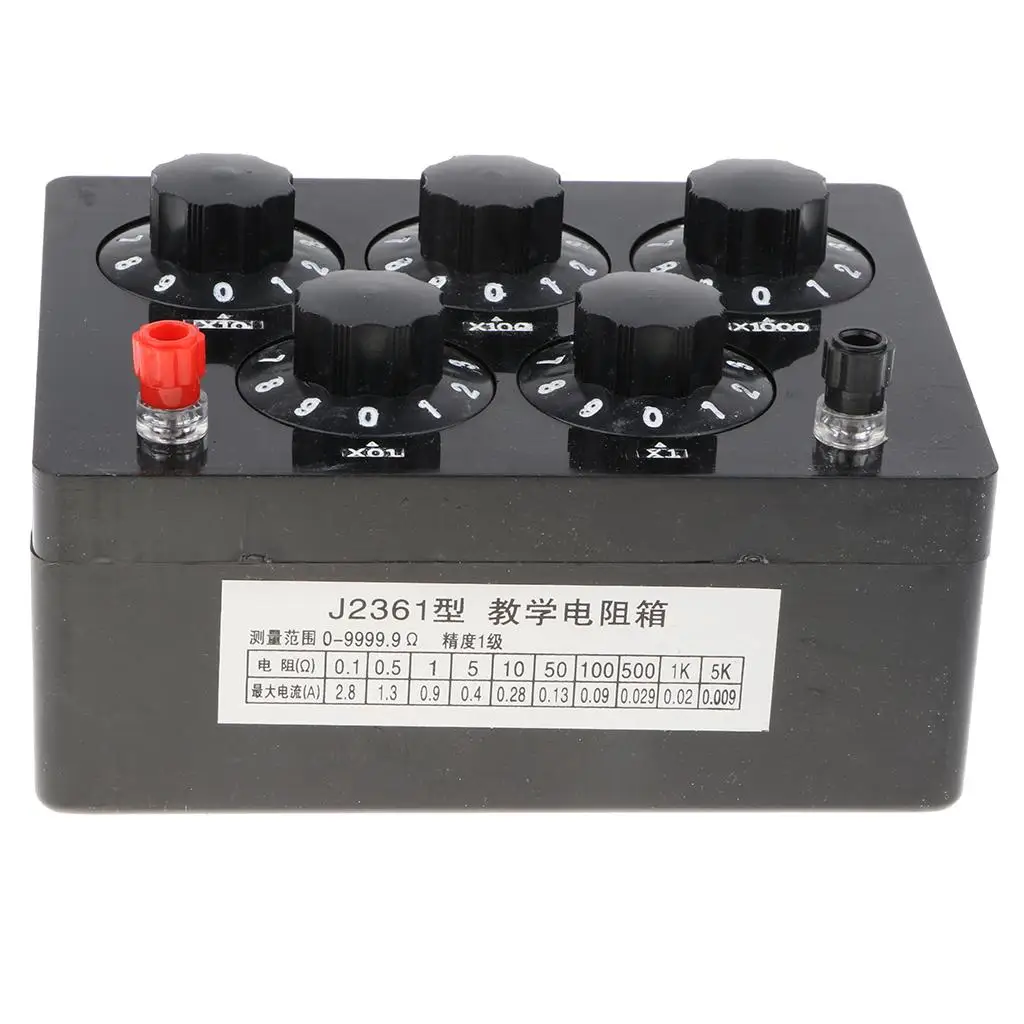 

Student Electrical Learning Tool, Resistance Box Physical Teaching Aid 0-9 Ohm