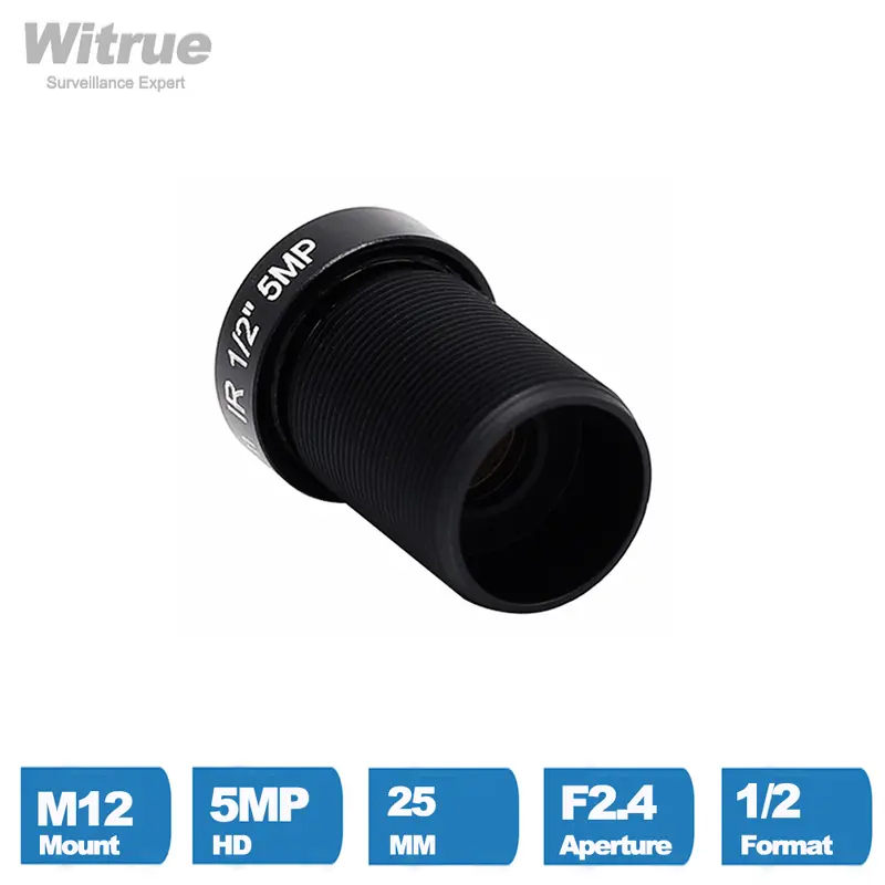 Witrue 5Megapixel CCTV Lens 25mm M12 Mount 1/2 inch Long Distance View For 1080P/4MP/5MP AHD Camera IP Security Cameras - Image 2