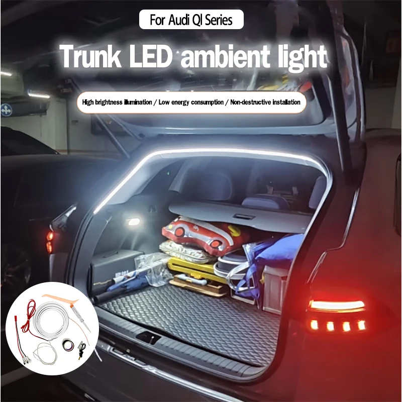 

For Audi Q2l Q5l Q6l Trunk LED Ambient Light Interior LED Flexible Light Strip Tailgate Light Strip Modification Accessories