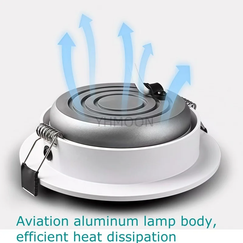 2.5CM Ultra-Thin Dimmable LED Spotlight AC110-220V 7W10W15W20W30W Ceiling Downlight Anti Glare Indoor Living Room Bedroom aisle